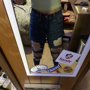 Hollister ripped skinny jeans